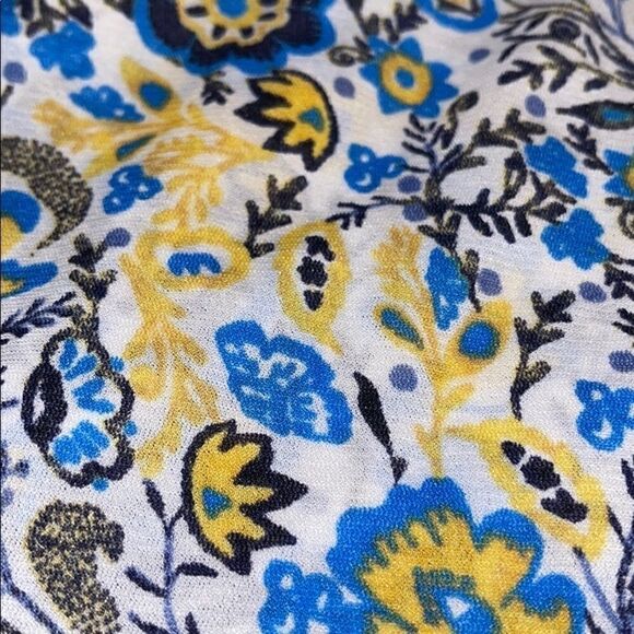 NWT Style&co top yellow blue flower sleeveless - Picture 4 of 5